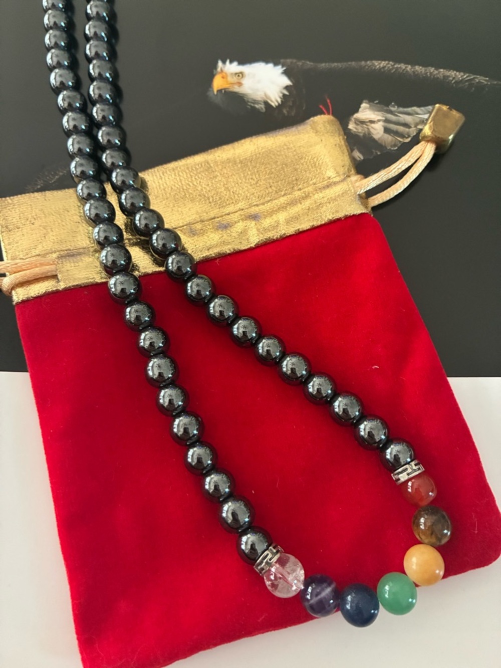 🔮 Unisex 20” Hematite Chakra Necklace 📿